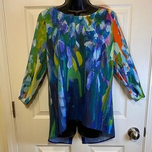 Abstract Multicolor Women's Blouse